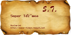 Seper Tímea névjegykártya