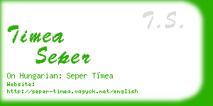 timea seper business card